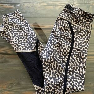 Lululemon Chic Animal Print Leggings with Black Details